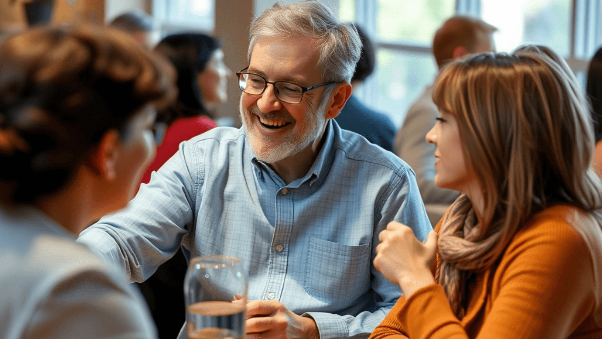 A stroke survivor engaging confidently in a social activity.