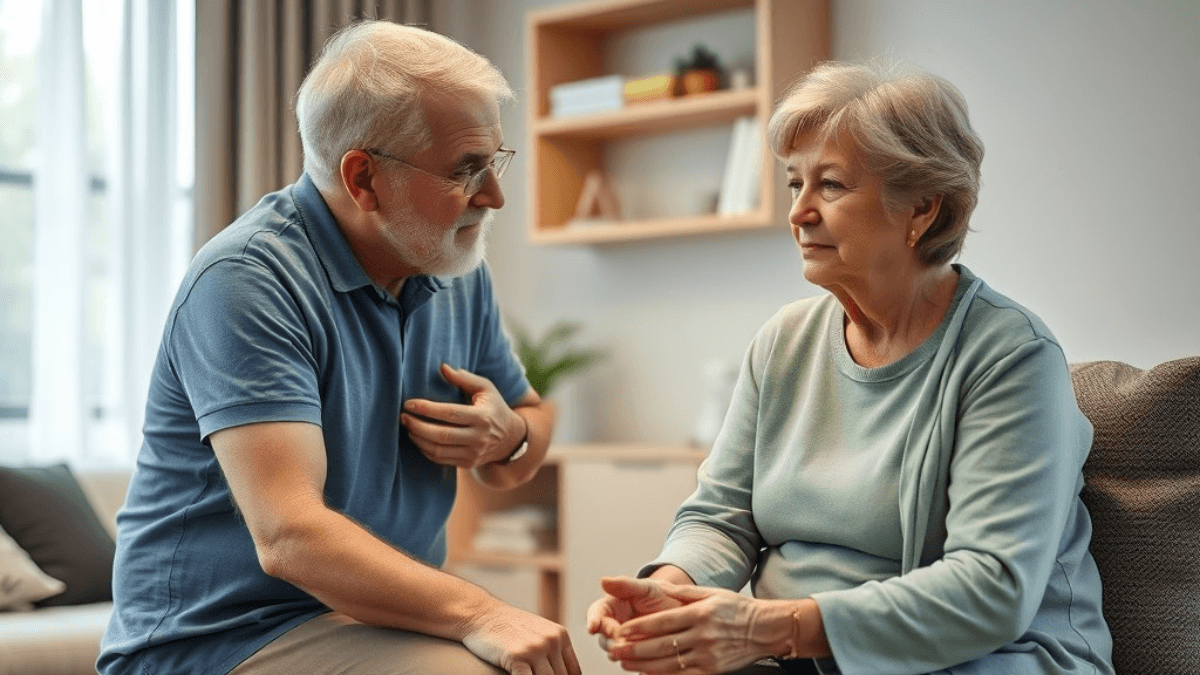 A stroke patient in a therapy session.